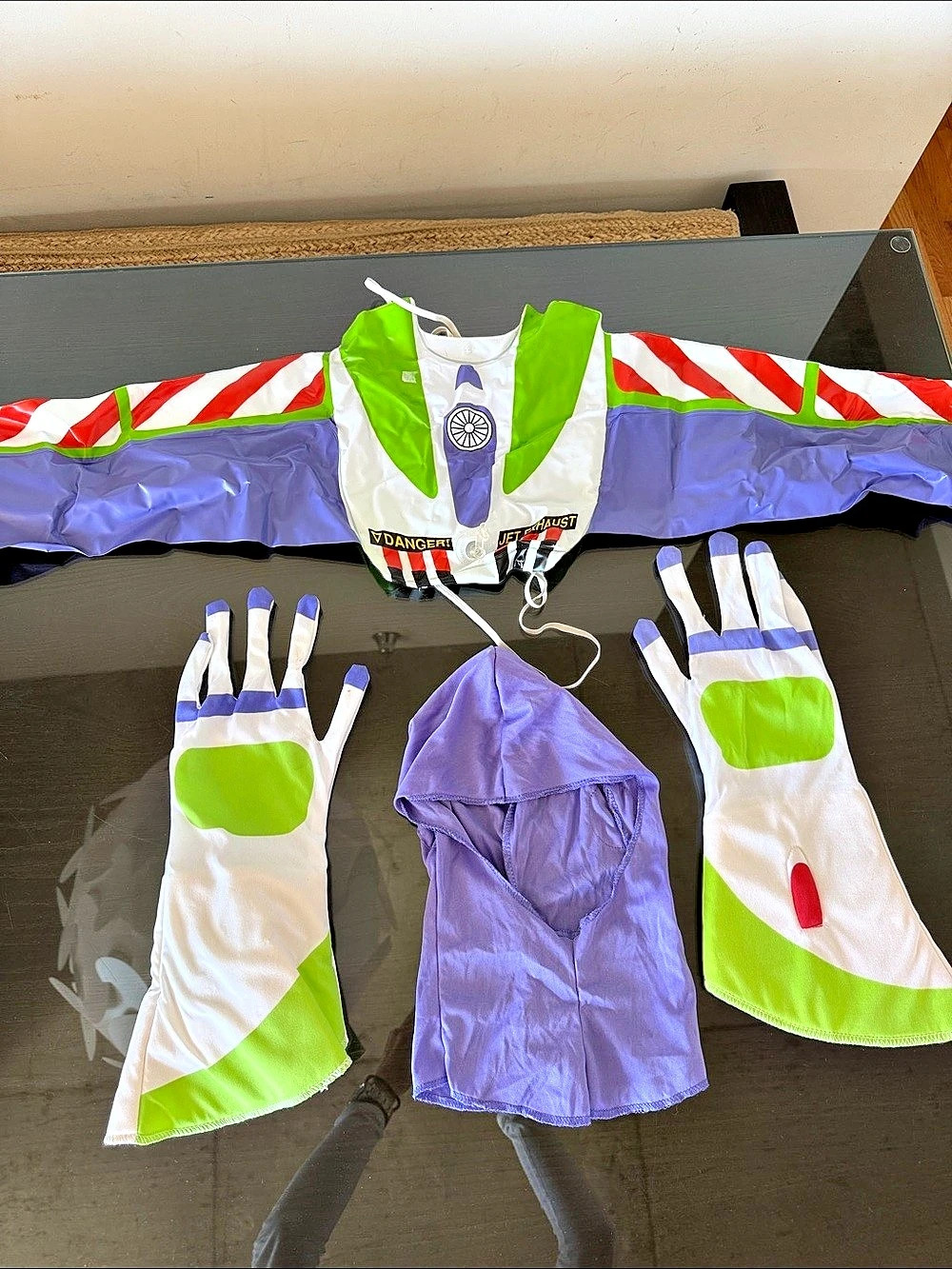 Kids Superhero Costume Set Purple & Green